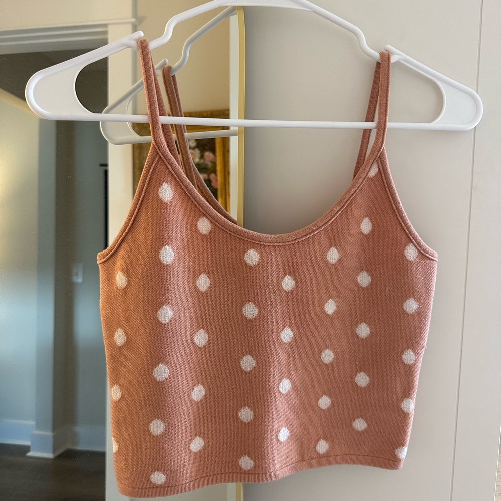 Molly Green Polka Dot Tank Top - Pink